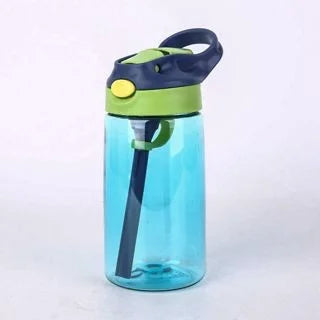 Gourde bebe bleue dinosaure avec paille - 480ML