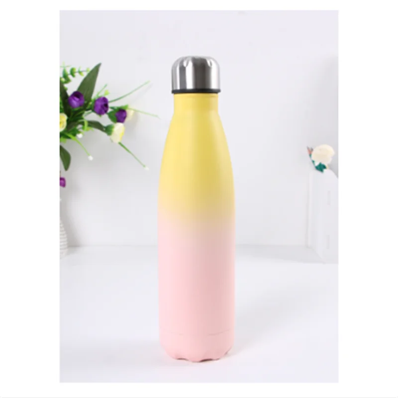 Gourde noire isotherme en acier inoxydable - 500ML