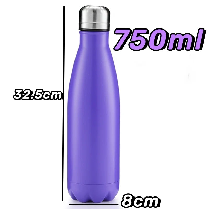 Gourde isotherme argentée en acier inoxydable - 750ML
