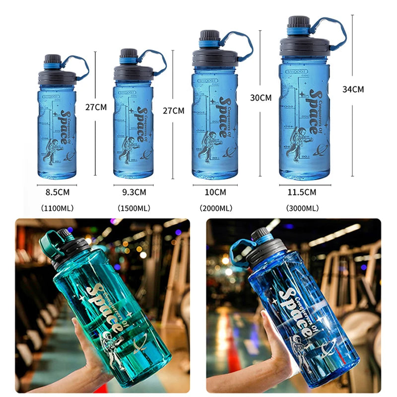 Gourde verte pour le sport avec filtre sans BPA - 1100ML