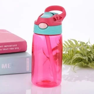 Gourde bebe rouge dinosaure avec paille - 480ML