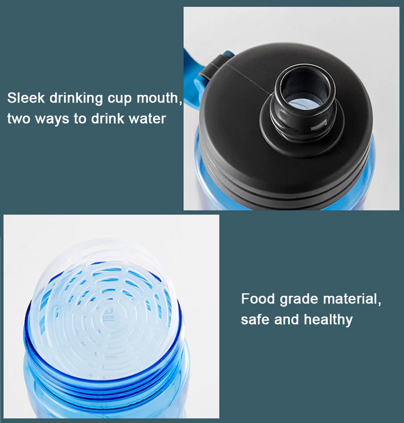 Gourde bleue pour le sport avec filtre sans BPA - 3L
