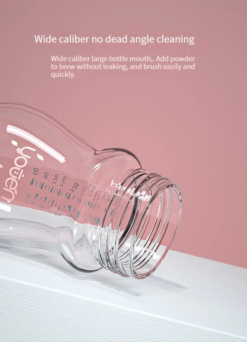 Gourde bebe bleue en verre avec paille sans BPA anti choc - 240ML