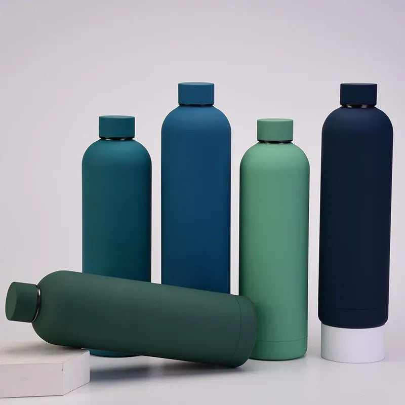 Gourde bleue glacé pour le sport isotherme - 1L