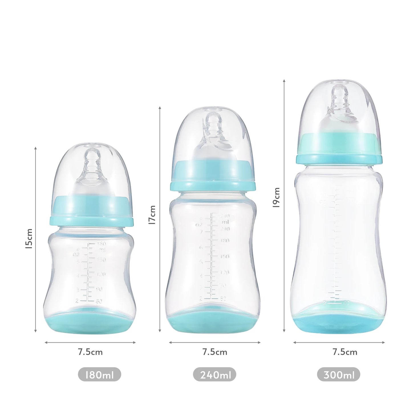 Gourde bébé – Lot de 3 biberons avec tétine
