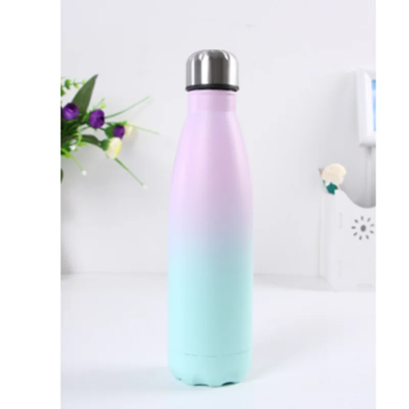 Gourde noire isotherme en acier inoxydable - 500ML