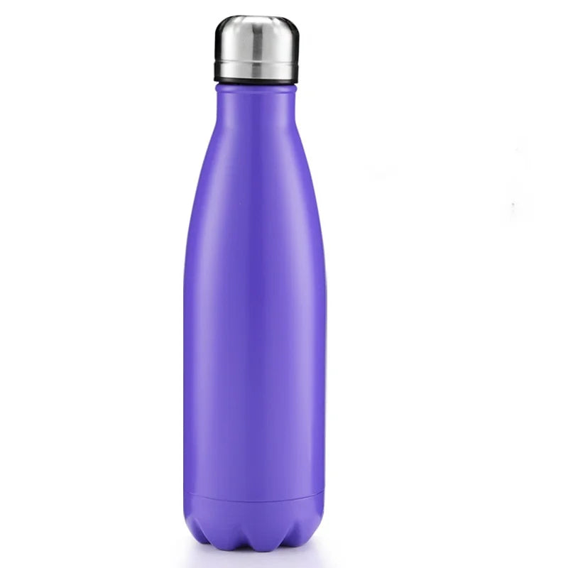 Gourde noire isotherme en acier inoxydable - 500ML
