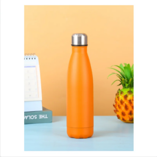 Gourde isotherme orange en acier inoxydable - 500ML