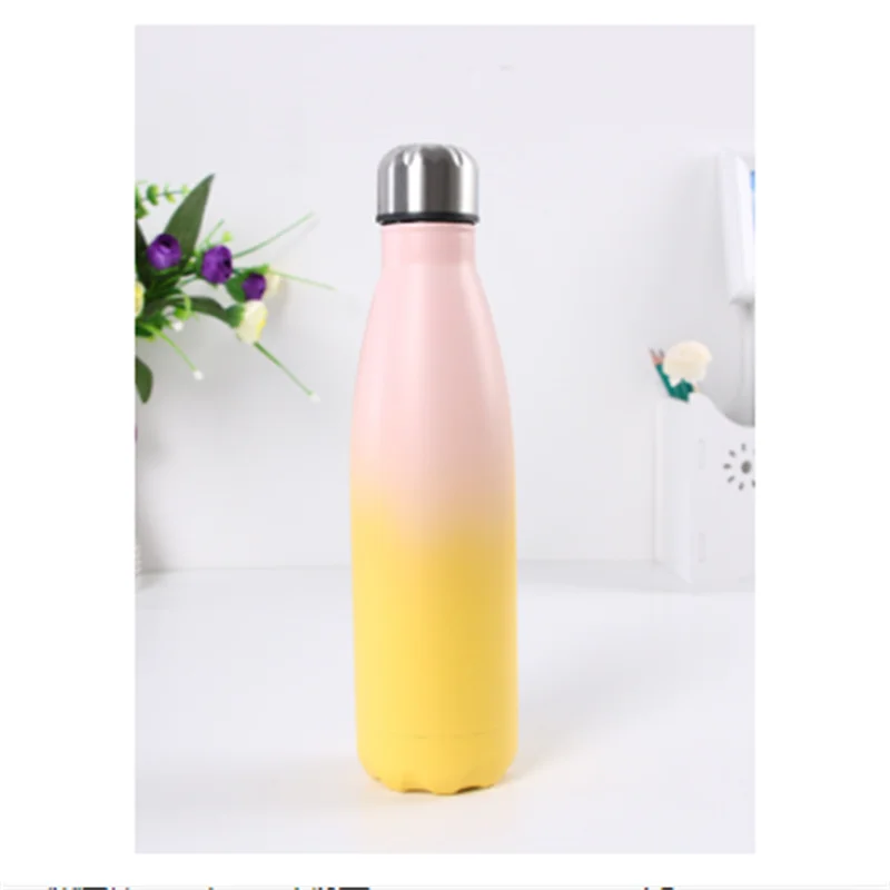 Gourde noire isotherme en acier inoxydable - 500ML