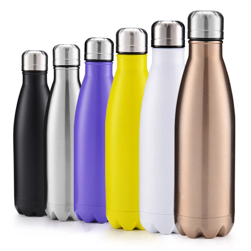 Gourde isotherme blanche en acier inoxydable - 500ML