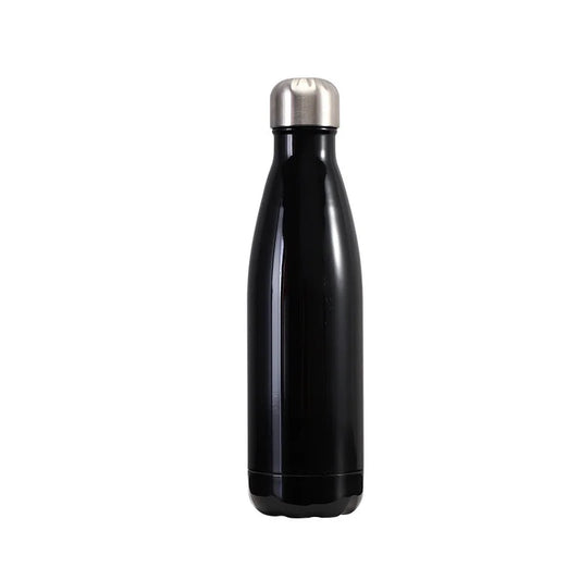 Gourde noire isotherme en acier inoxydable - 500ML