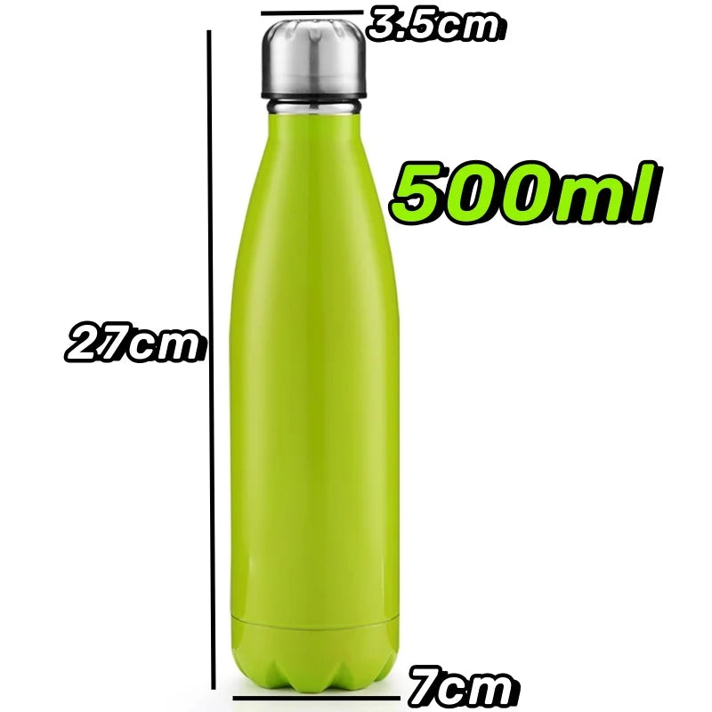 Gourde isotherme blanche en acier inoxydable - 500ML